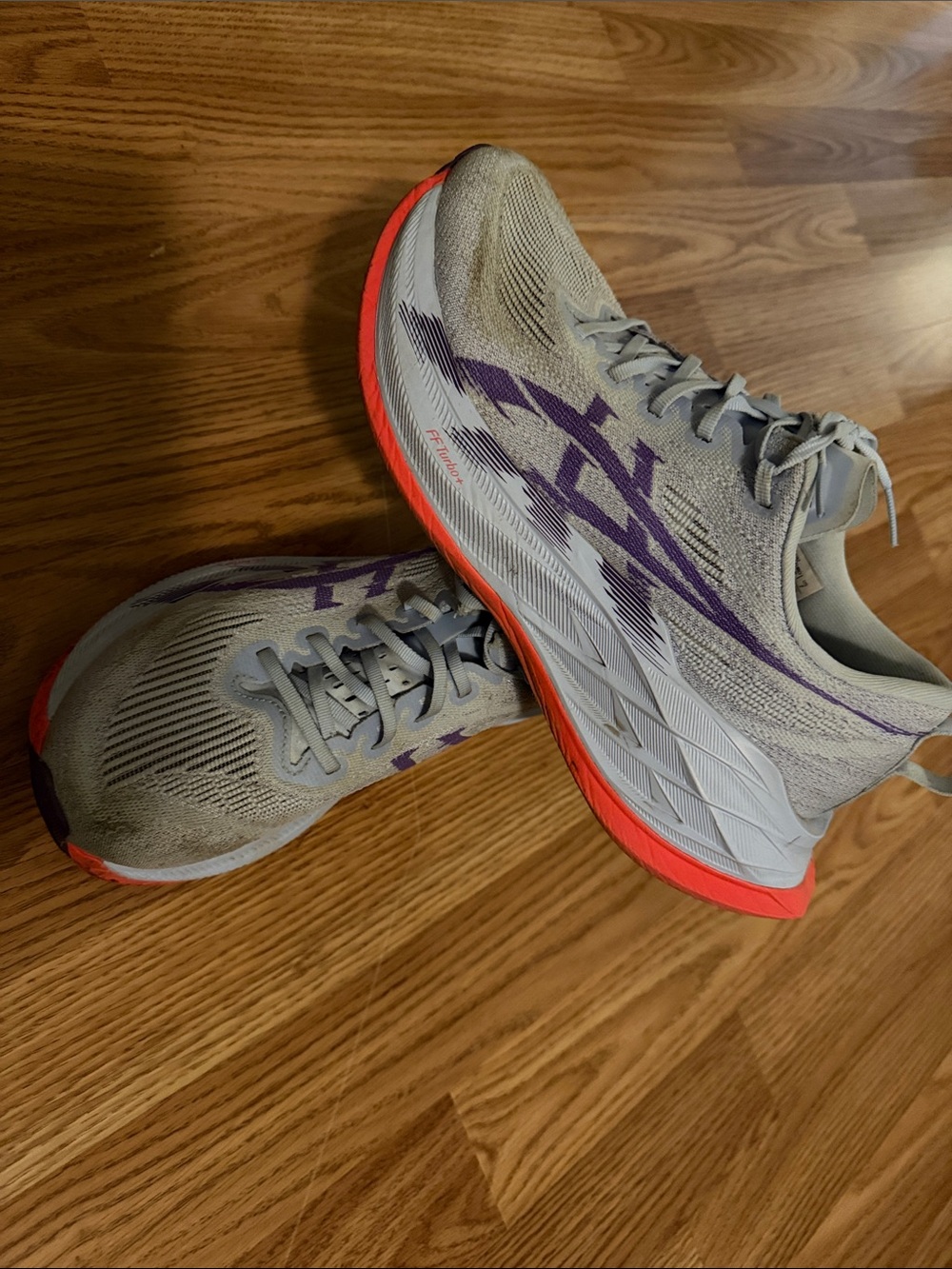 ASICS superblast 2 Athletic Shoes - Purple & Orange Accents